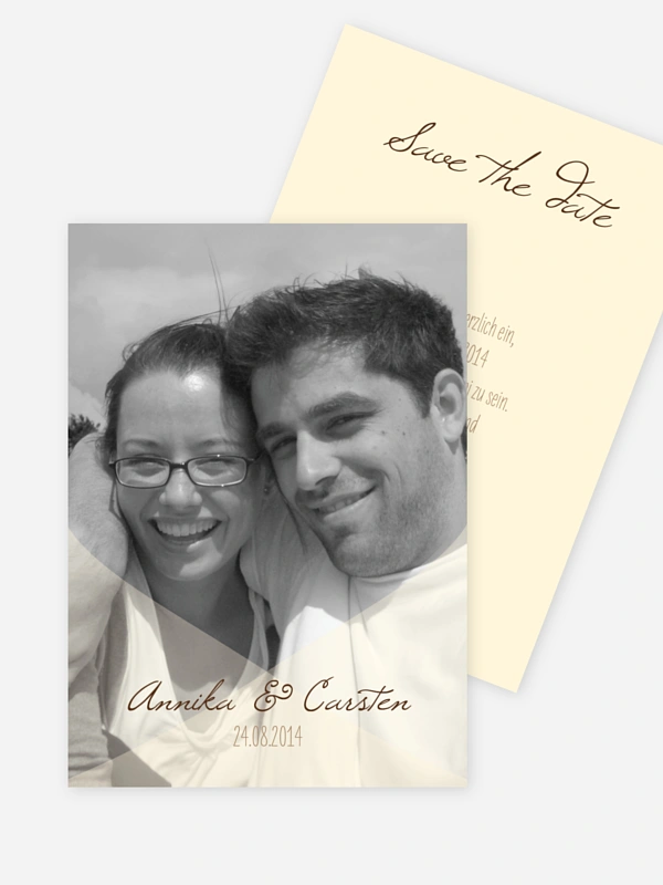 Save-the-Date Karte Seidenband