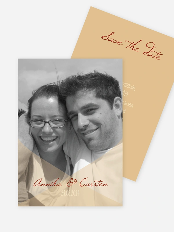 Save-the-Date Karte Seidenband