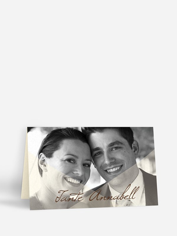 Tischkarte Hochzeit Seidenband