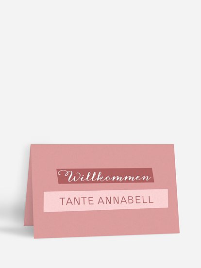 Tischkarte Taufe Bildlich