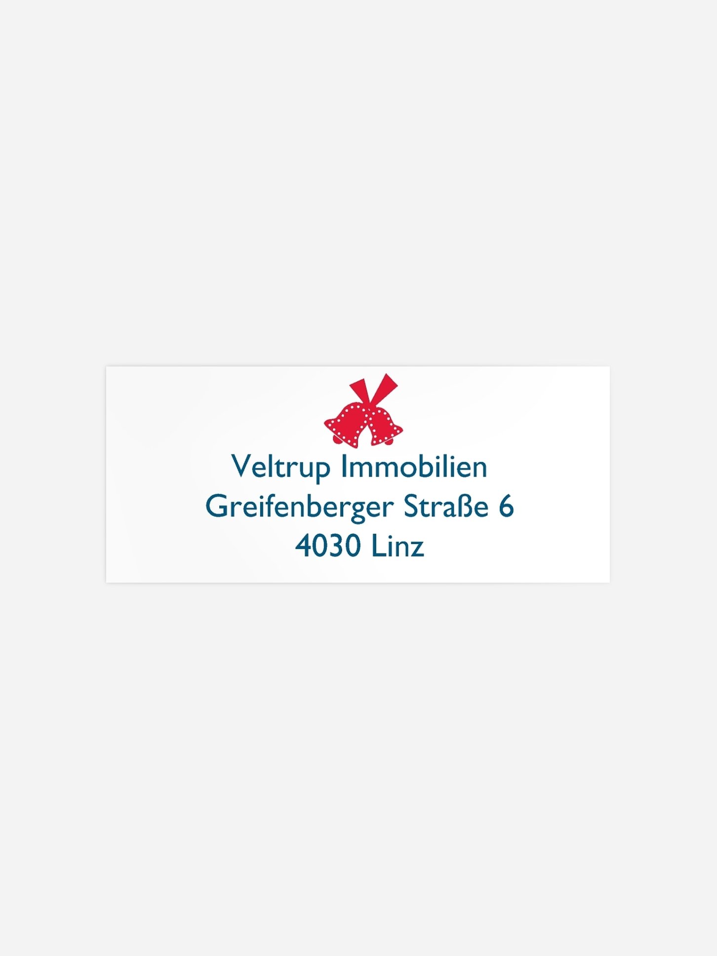 Absenderaufkleber geschäftl. Weihnachten Rentiere