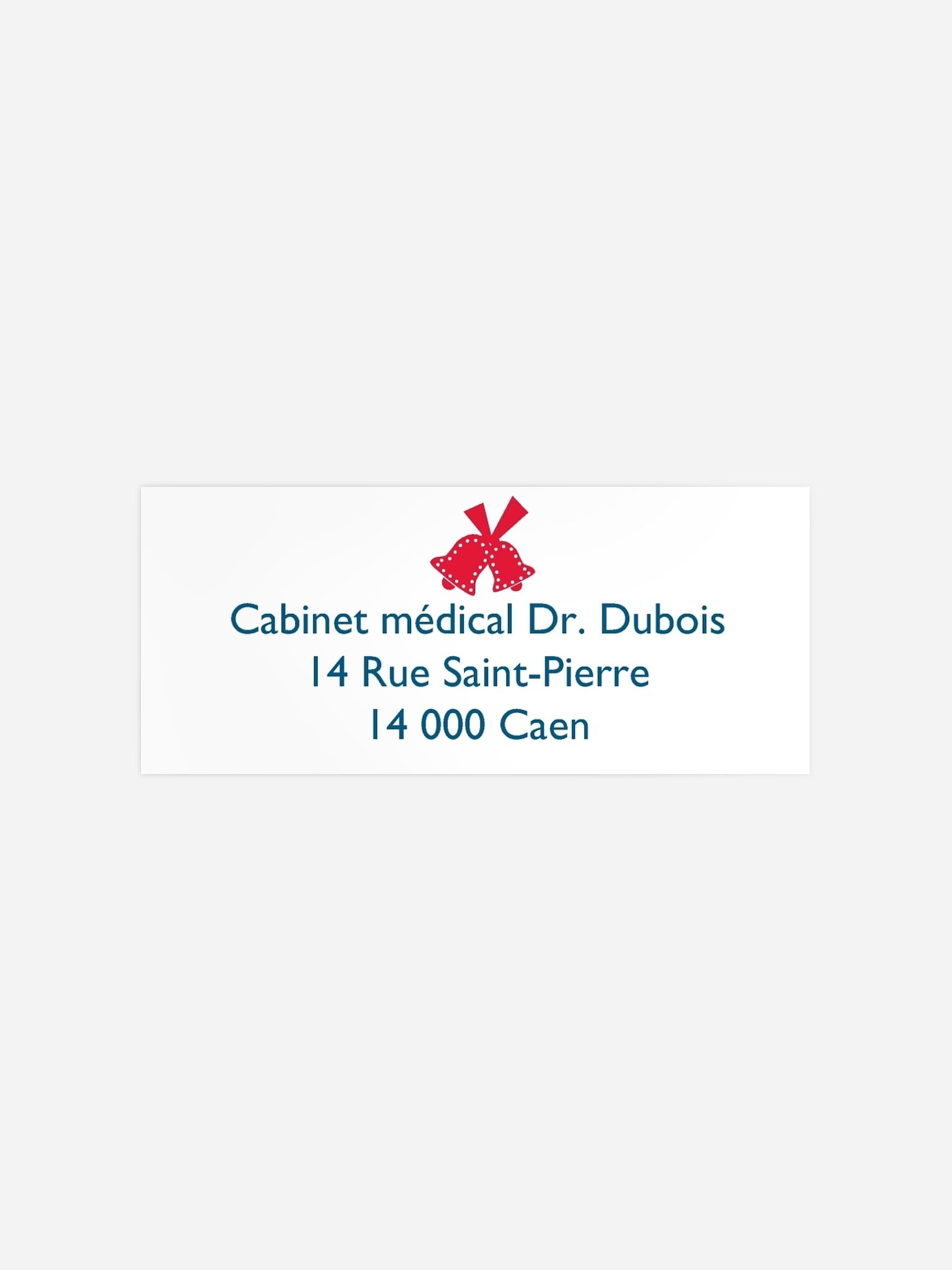Étiquette expéditeur voeux entreprise Renne