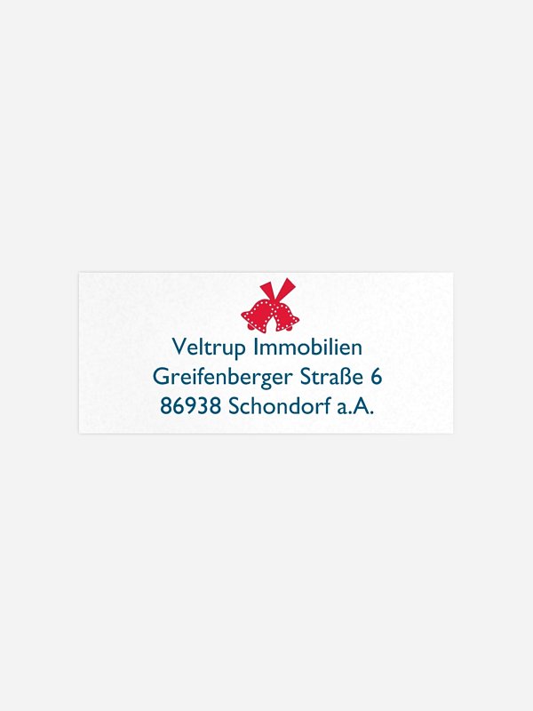 Absenderaufkleber geschäftl. Weihnachten Rentiere