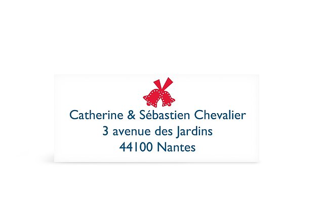 Étiquette expéditeur voeux Renne