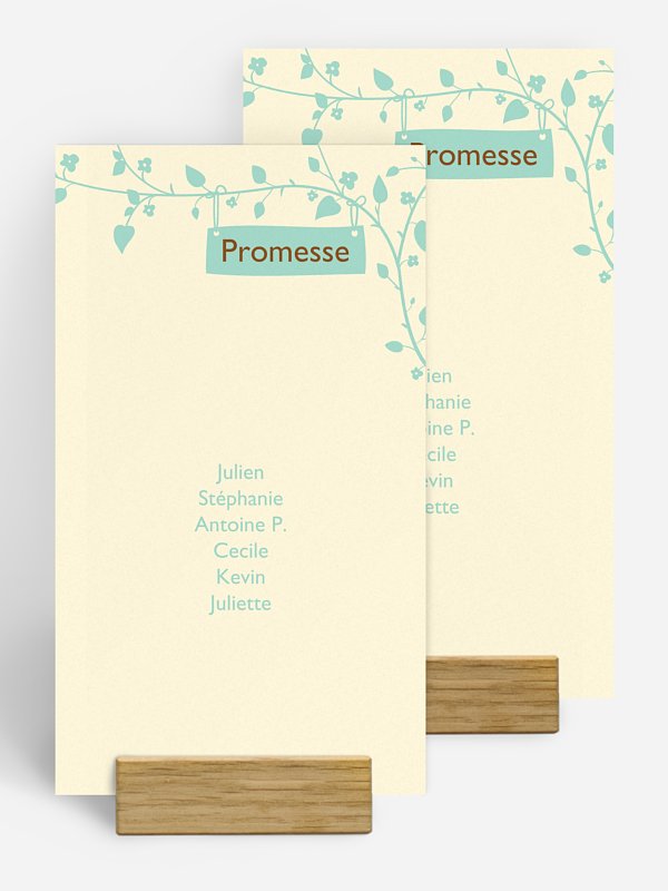 Nom de table mariage Romantique