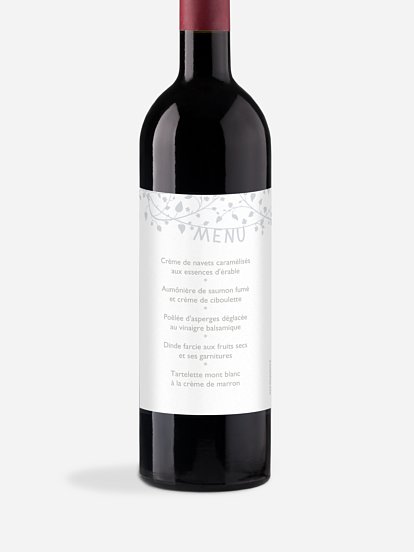 Etiquette bouteille Romantique