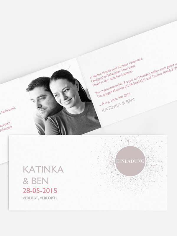 Hochzeitseinladung Prickelnd