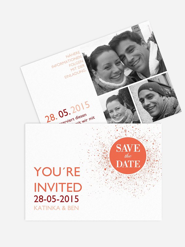 Save-the-Date Karte Prickelnd
