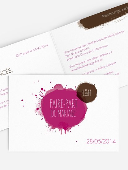 Faire-part mariage Aquarelle