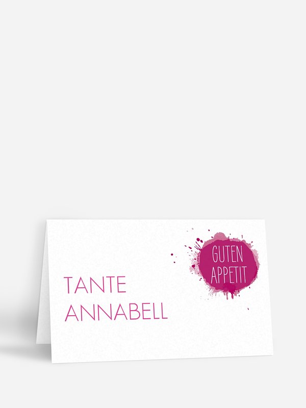 Tischkarte Hochzeit Aquarell