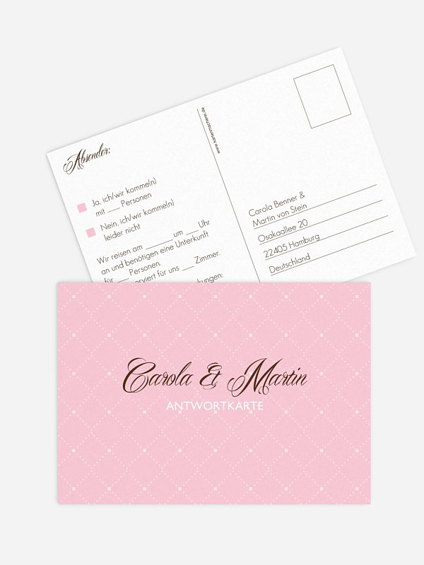 Antwortkarte Hochzeit Funkelnd