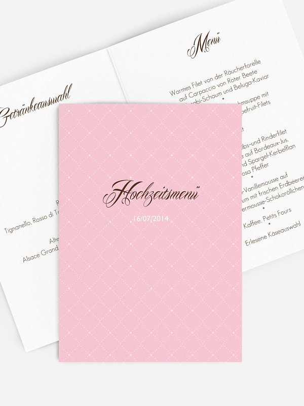 Menükarte Hochzeit Funkelnd
