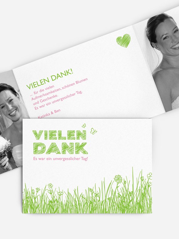 Dankeskarte Hochzeit Frühling