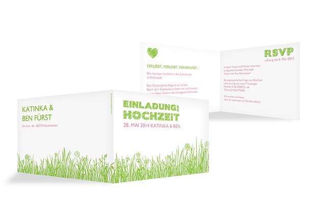 Hochzeitseinladung Sommerwiese