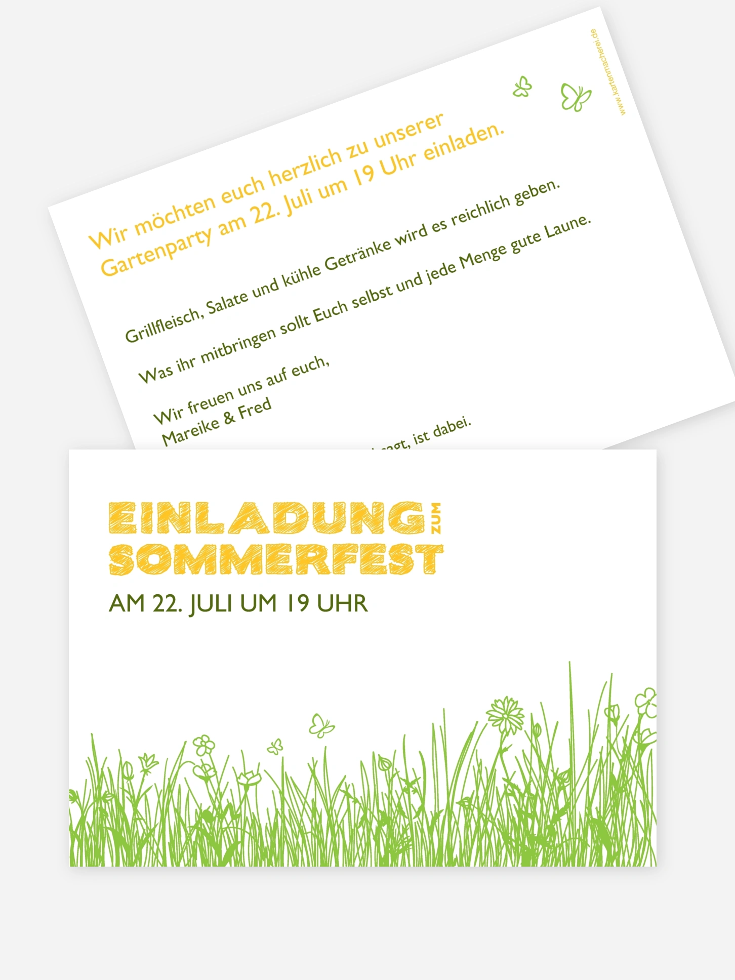 Partyeinladung Sommerwiese