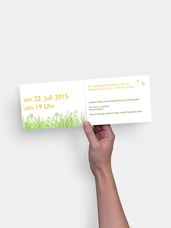 Partyeinladung Sommerwiese