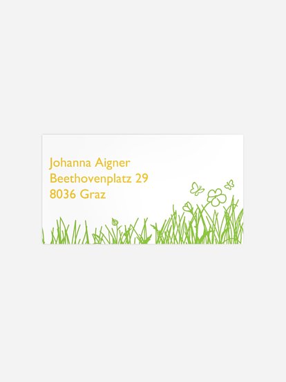 Empfängeraufkleber Party Sommerwiese