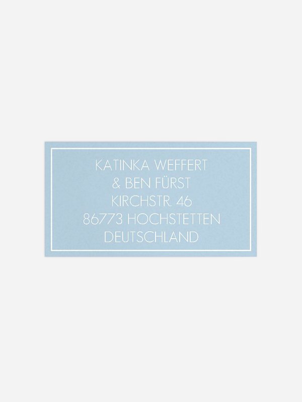 Empfängeraufkleber Hochzeit Wasserlilie