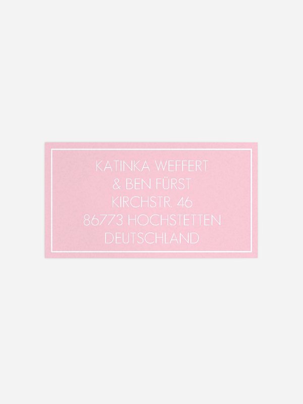 Empfängeraufkleber Hochzeit Wasserlilie