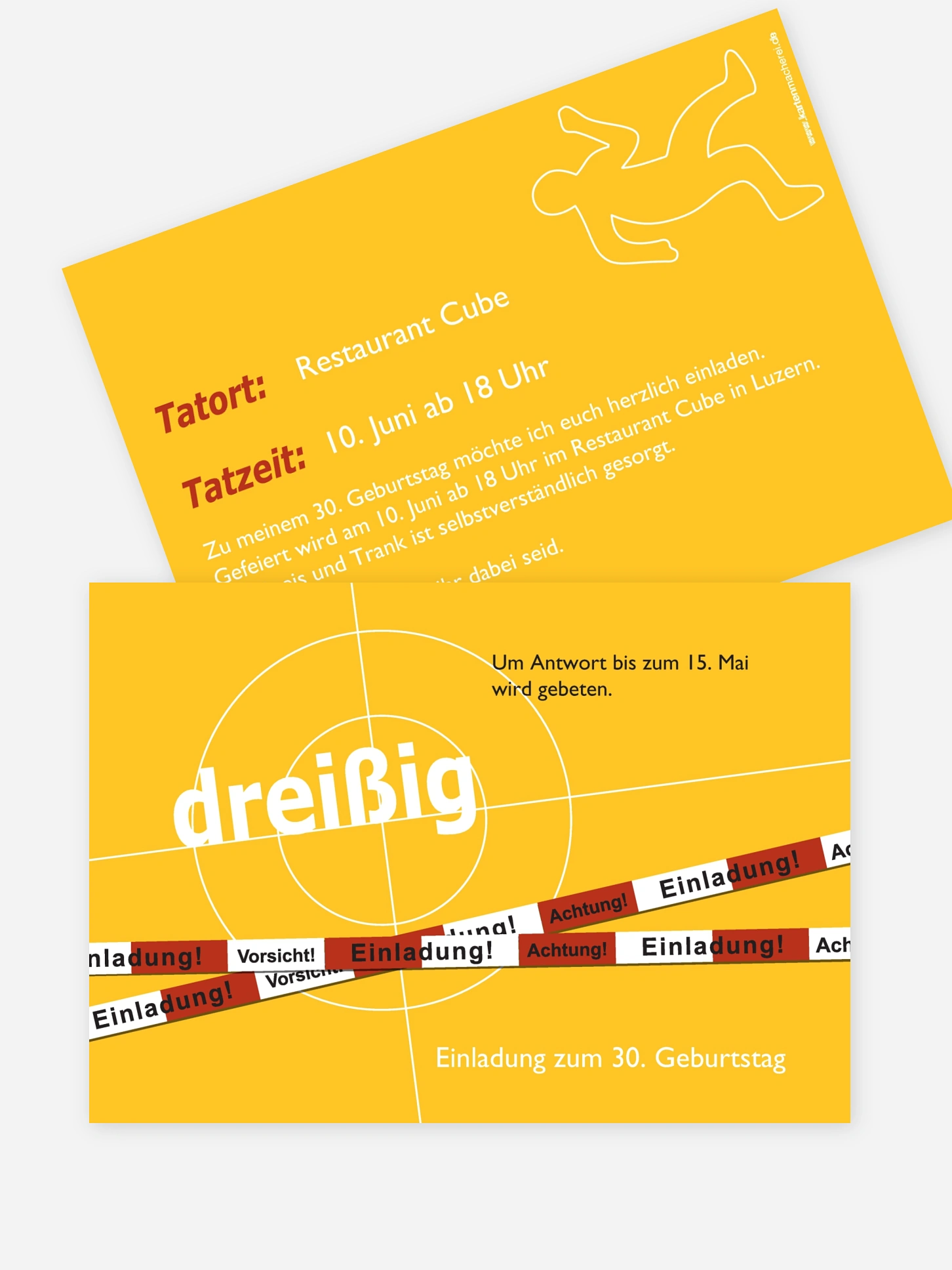 Einladung 30. Geburtstag Krimi