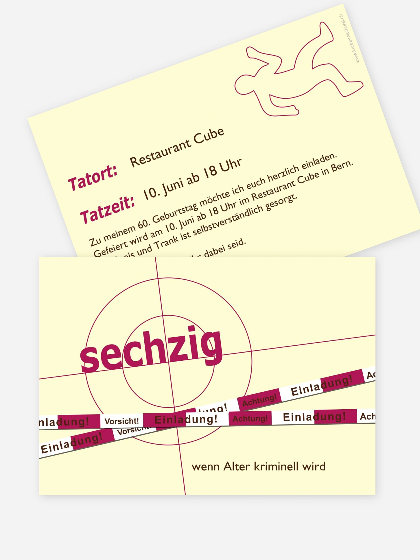 Einladung 60. Geburtstag Krimi