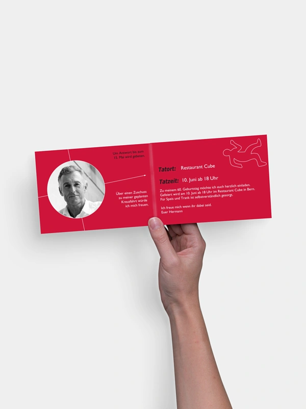 Einladung 60. Geburtstag Krimi