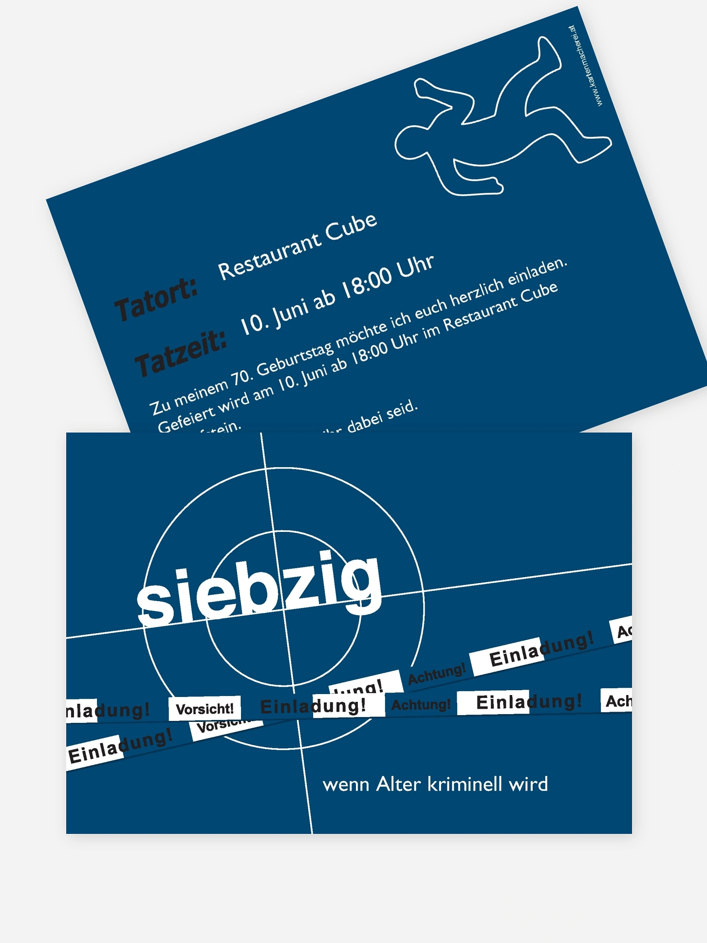 Einladung 70. Geburtstag Krimi