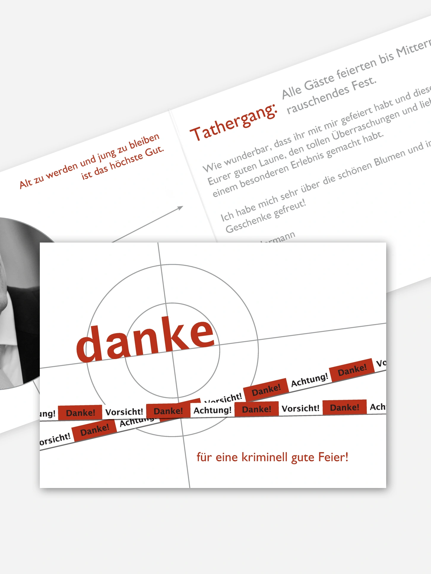 Dankeskarte Geburtstag Krimi