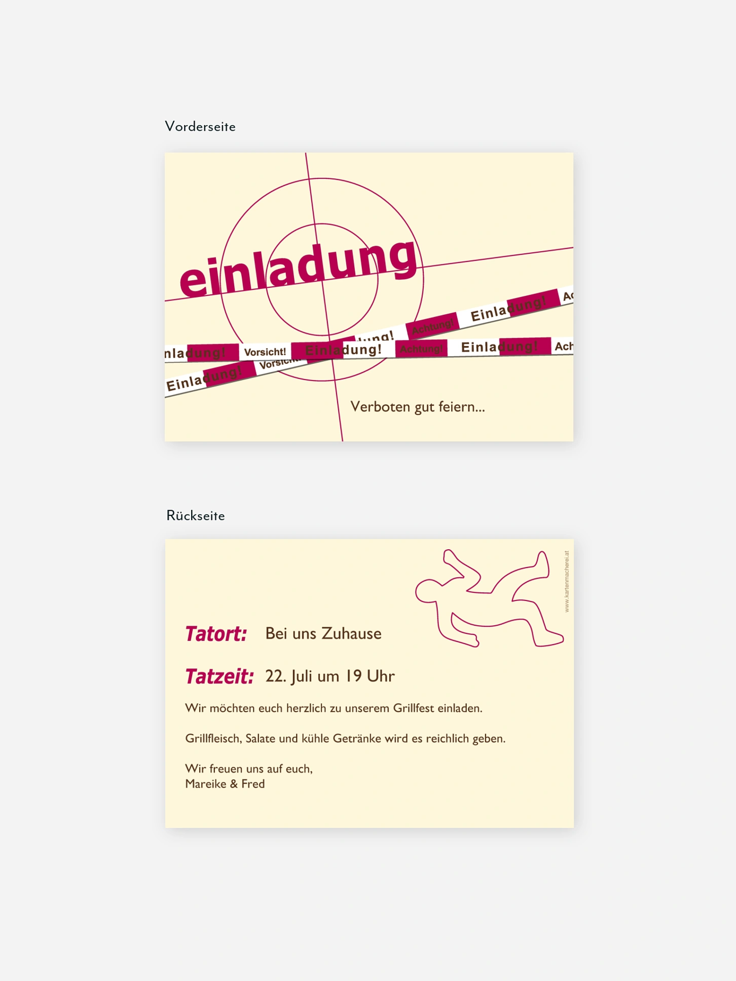 Partyeinladung Krimi