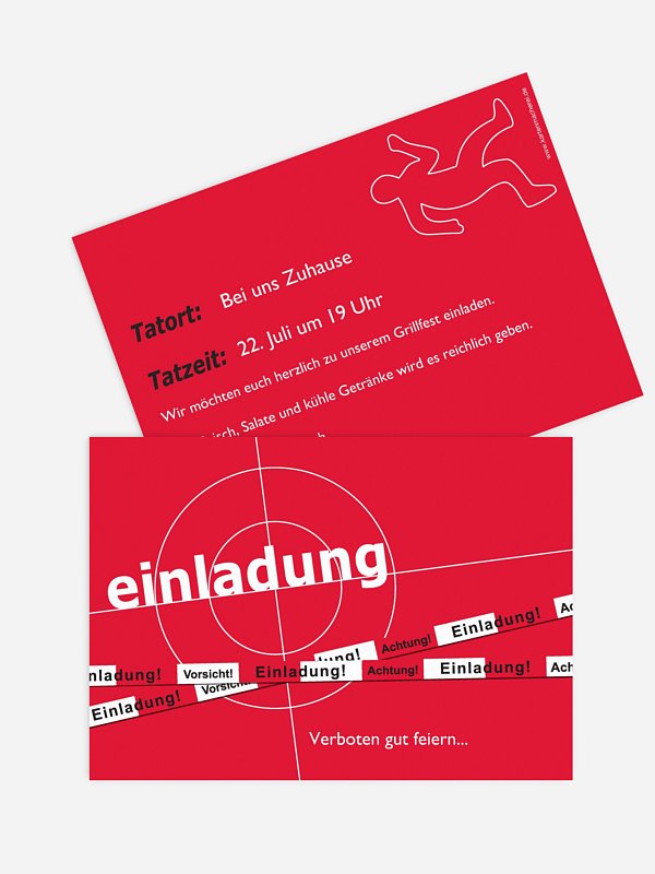 Partyeinladung Krimi