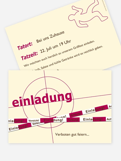 Partyeinladung Krimi