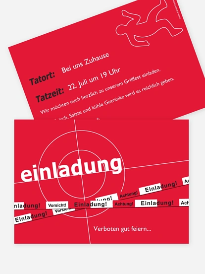 Partyeinladung Krimi