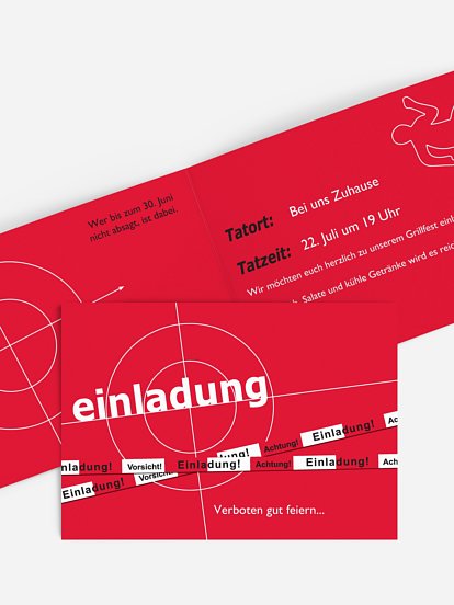 Partyeinladung Krimi