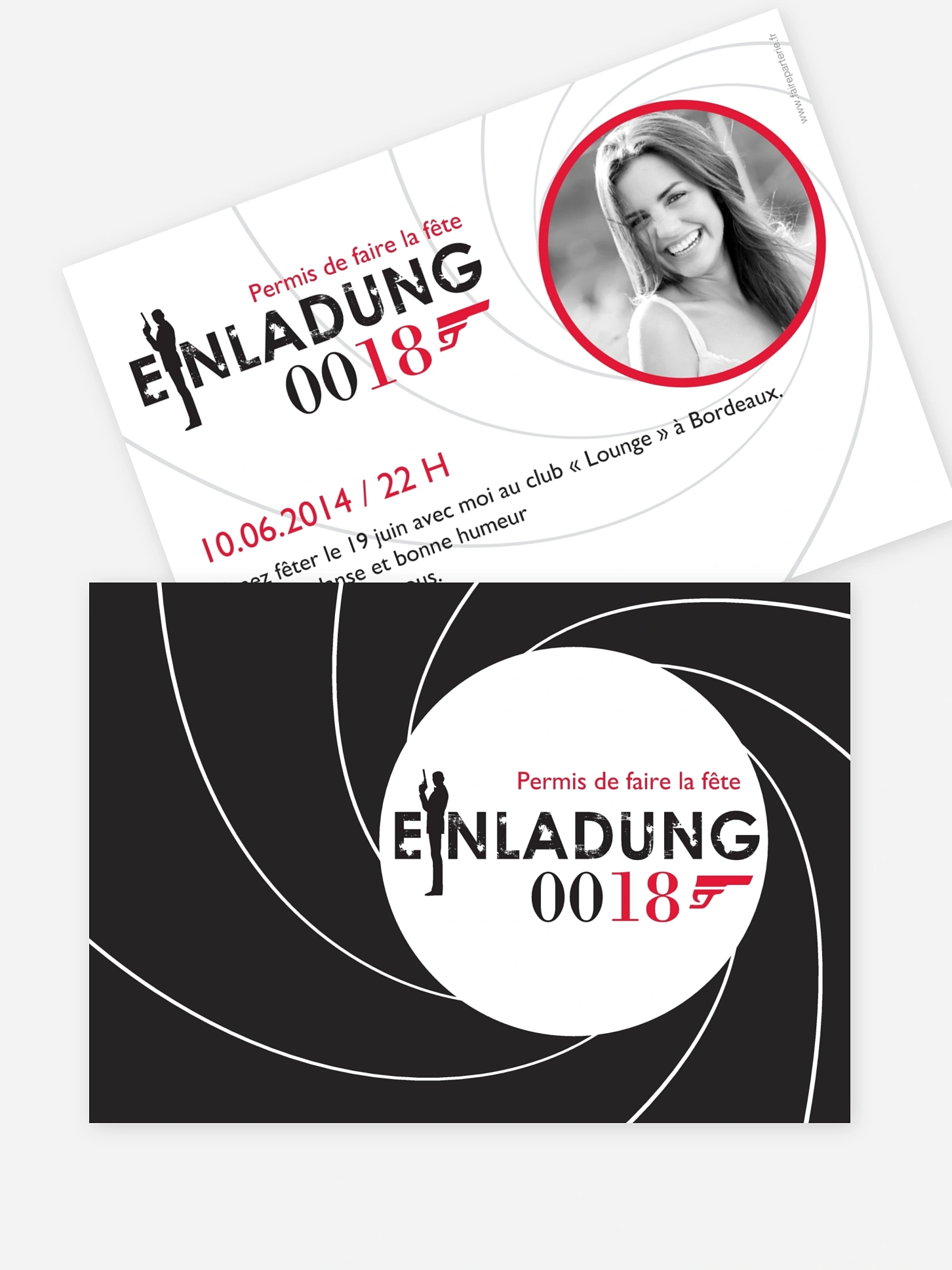 invitation anniversaire 18 Agent secret