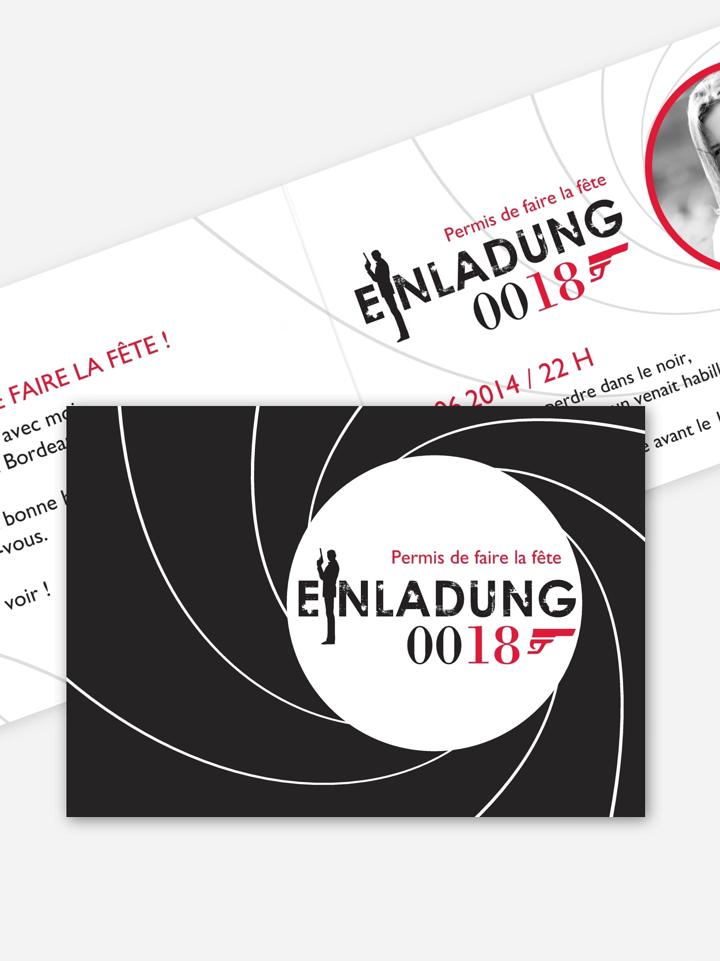 invitation anniversaire 18 Agent secret