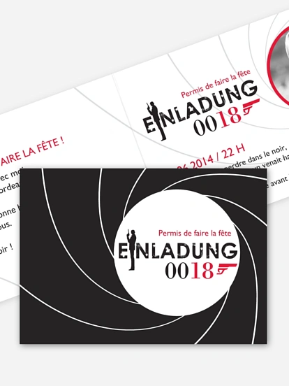invitation anniversaire 18 Agent secret