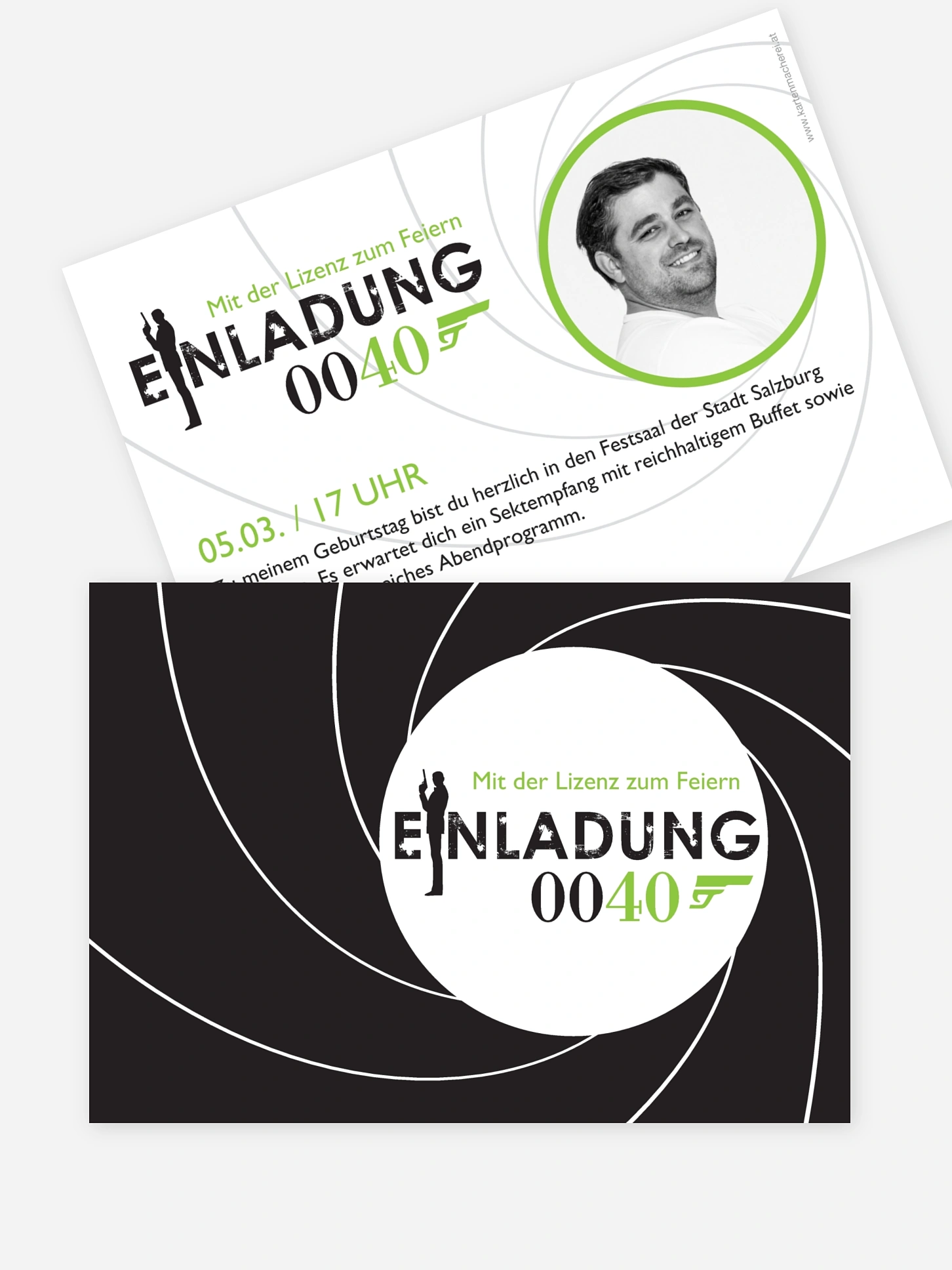 Einladung 40. Geburtstag Geheimagent