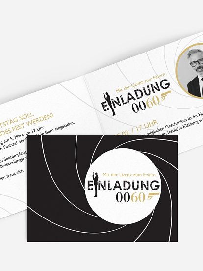 Einladung 60. Geburtstag Geheimagent