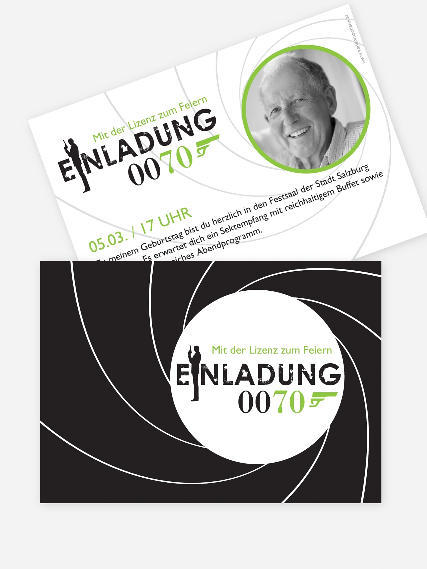 Einladung 70. Geburtstag Geheimagent