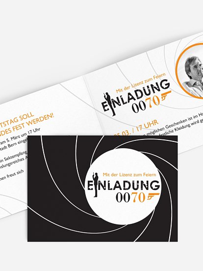 Einladung 70. Geburtstag Geheimagent