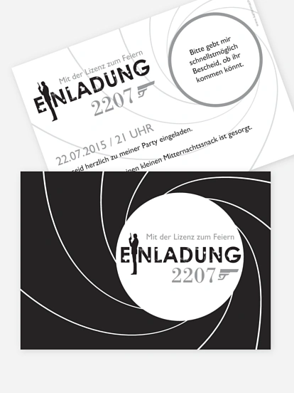 Partyeinladung Geheimagent