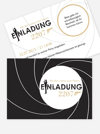 Partyeinladung Geheimagent