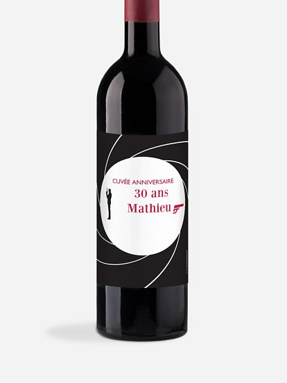 Étiquette pour bouteille 007
