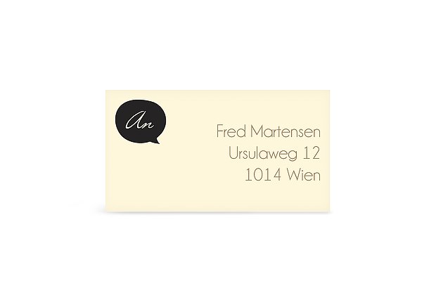 Empfängeraufkleber Geburtstag Sprechblase
