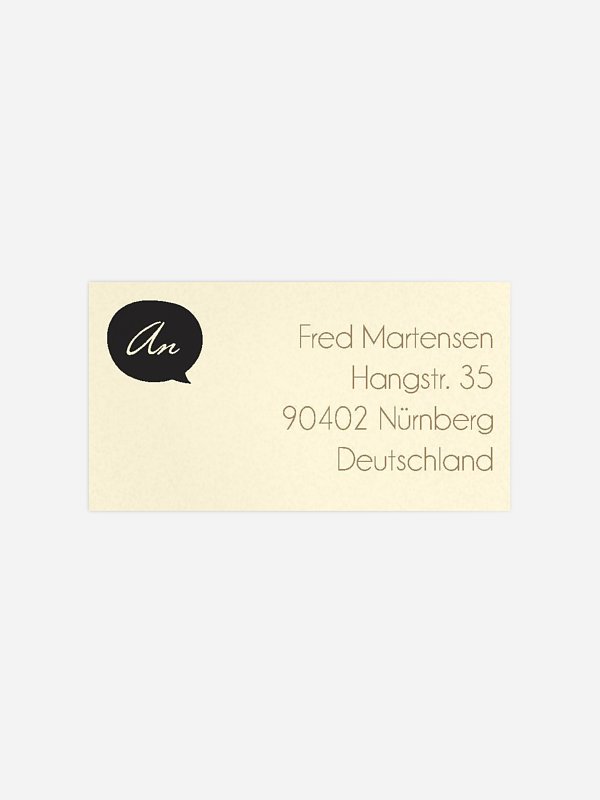 Empfängeraufkleber Geburtstag Message