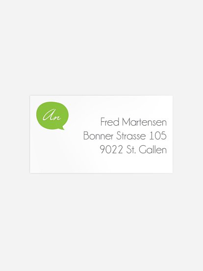 Empfängeraufkleber Party Message