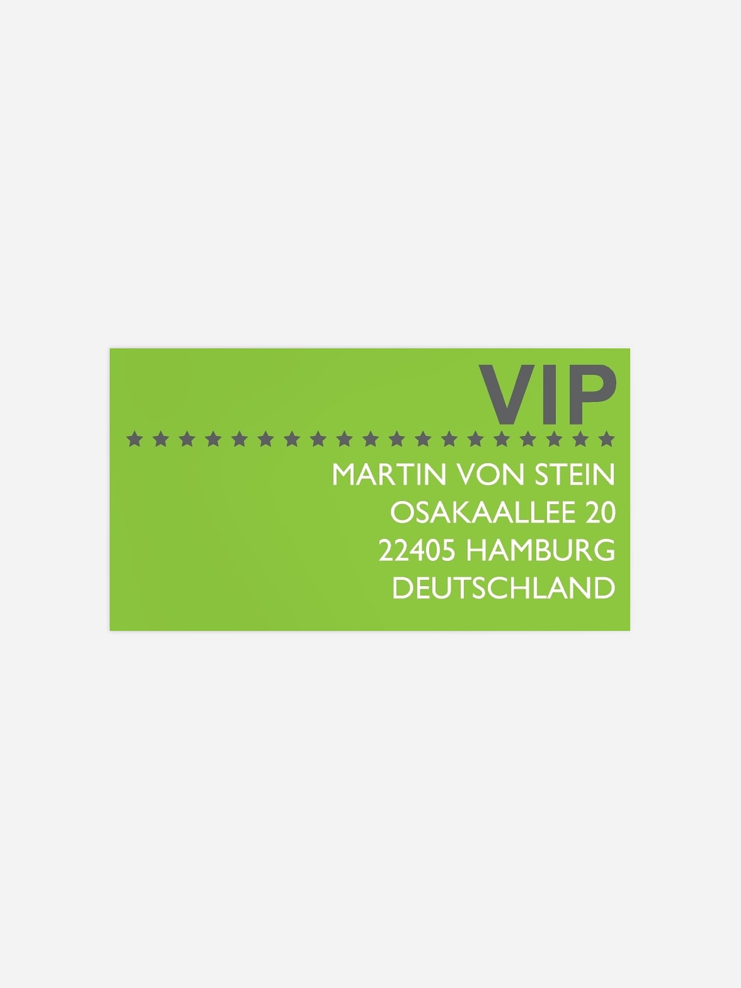 Empfängeraufkleber Party VIP