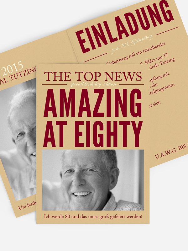 Einladung 80. Geburtstag Top News