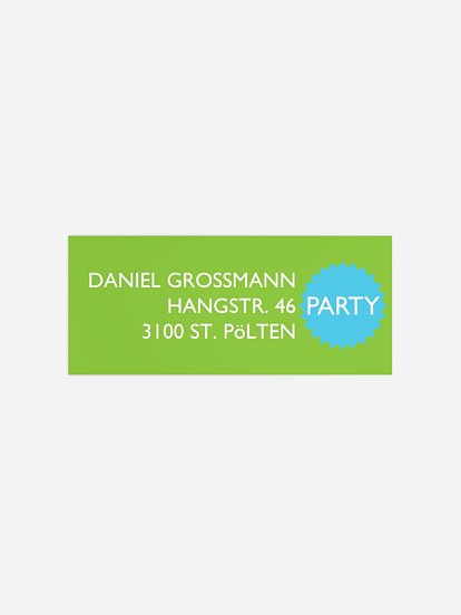 Absenderaufkleber Geburtstag Magazin