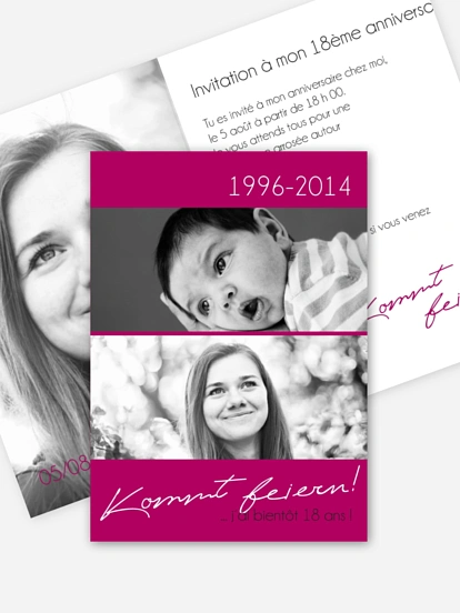invitation anniversaire 18 Anniversaire inoubliable